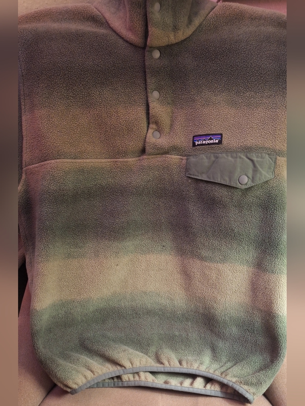 Vintage RARE Patagonia Olive Green and Fleece Pullover